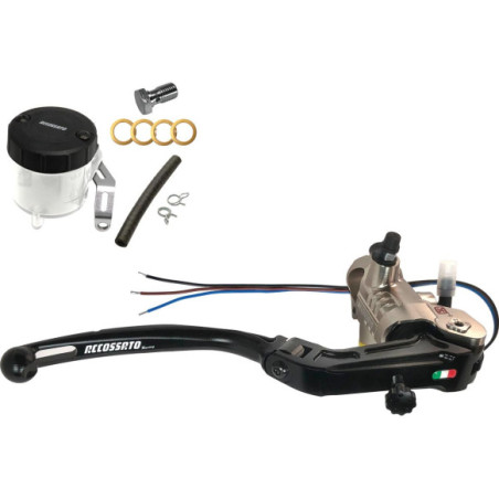 Brake Master Cylinder with foladable Lever and Oil Reservoir With folding black RST lever
