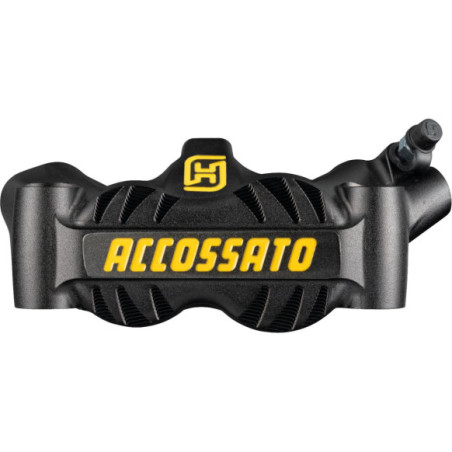 Radial Monobloc Brake Calipers Sintered Pads Anodized Black Yellow Forged Aluminium Front Right