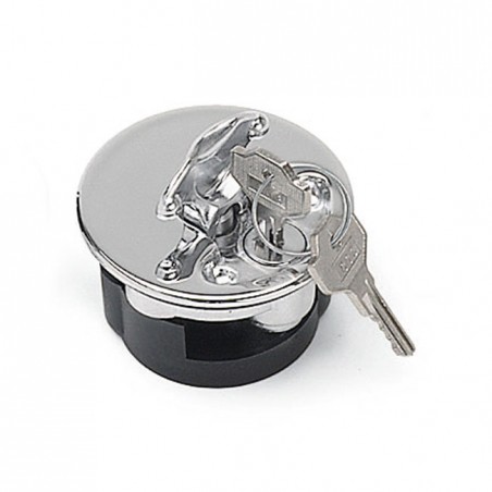 mcs - Trappe de réservoir d'essence Aviation avec serrure à souder - Ventilé - Chrome - MCS