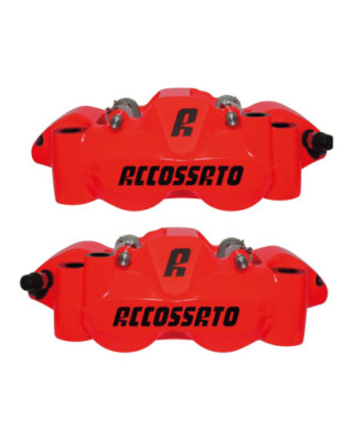 Radial Forged Monobloc Calipers Sintered Pads Neon Red Forged Aluminium Front Left Right