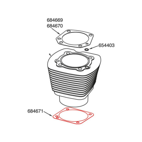 115" / 125" RevTech Engine Base Gasket Each 1.0