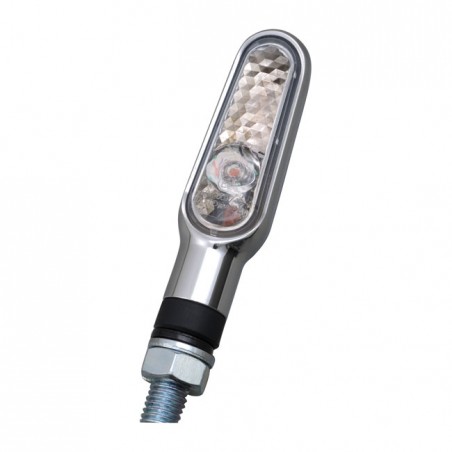mcs - Clignotants D-Light - Homologué ECE - Chrome & Lentilles claires - MCS