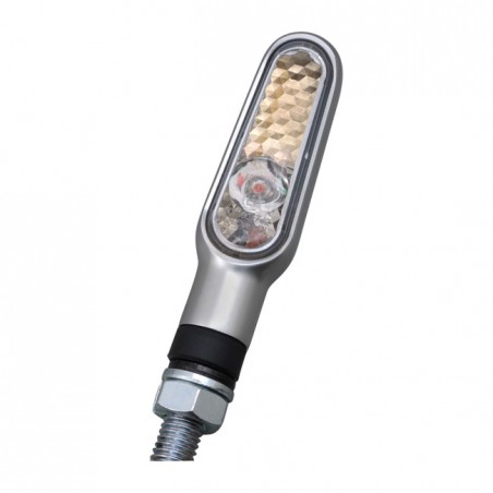 mcs - Clignotants D-Light - Homologué ECE - Argenté & Lentilles claires - MCS
