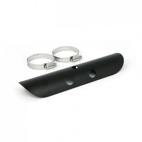 mcs - Pare-chaleur d'échappement Bullet - 10" de long - Pour échappement de 2.25" de diamètre - Noir - MCS