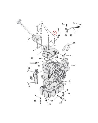 JAMES O-RING, NEUTRAL SWITCH/OIL PUMP 98-06(NU) B.T. 02-17(NU)V-Rod 08-12(NU)XR1200: neutral switch 08-12(NU)XR1200: oil pump 0