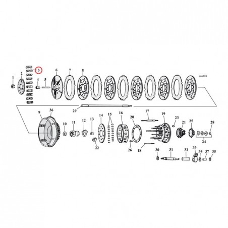 BARNETT HEAVY-DUTY CLUTCH SPRING SET 68-E84 B.T.(NU)