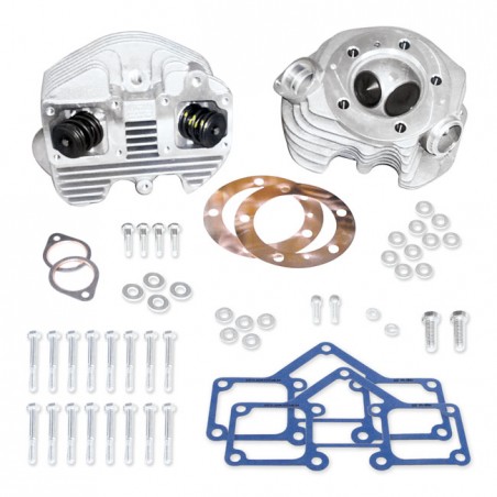 S&S, Shovel cylinder head kit. STD bore. Natural 66-E78 B.T. with O-ring style heads (NU)