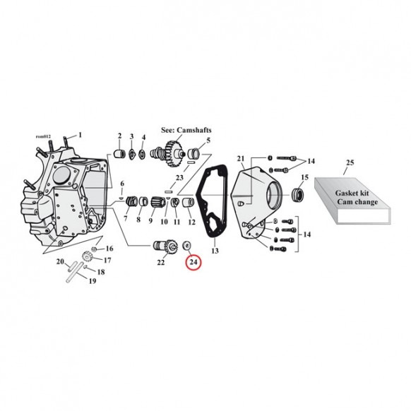 mcs - Rondelles de calage de reniflard de distribution - 0.110" - Harley-Davidson Big Twin de 1977 à 1999 - MCS