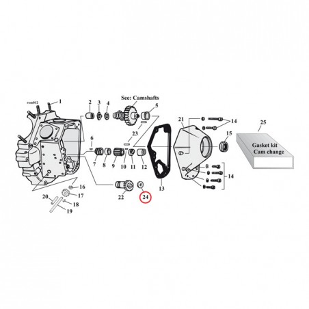 mcs - Rondelles de calage de reniflard de distribution - 0.110" - Harley-Davidson Big Twin de 1977 à 1999 - MCS