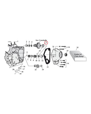 jims - Bushing cameshaft, outer. undersize - JIMS