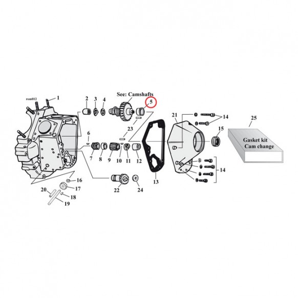 jims - Bushing cameshaft, outer. undersize - JIMS