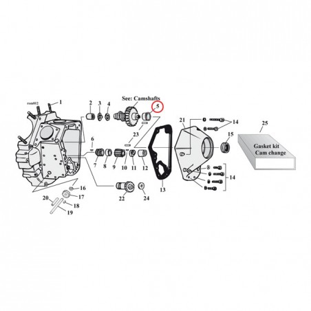 jims - Bushing cameshaft, outer. undersize - JIMS