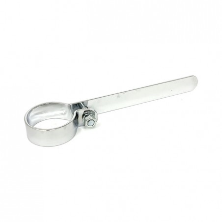 mcs - Collier en P long d'échappement - Pour silencieux de 1.75" de diamètre - Chrome - MCS