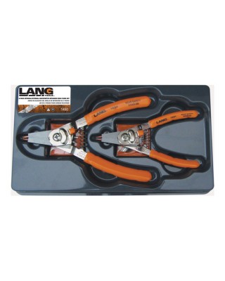 Lang Tools, 'quick switch' retaining ring pliers. 2-pc set Univ.