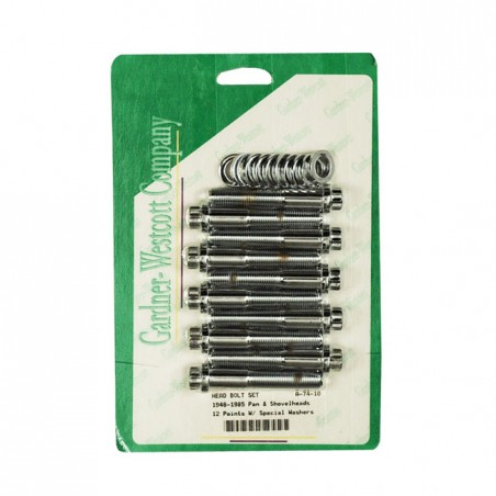 HEAD BOLT KIT, 12-POINT. CHROME 48-84 B.T.(NU)