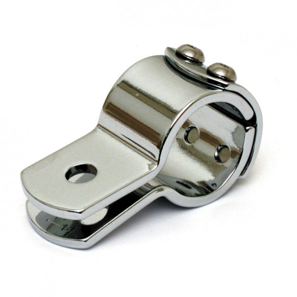 mcs - Collier de cadre - Trou de fixation de 3/8" - Pour tubes de 1.25" de diamètre - Chrome - MCS
