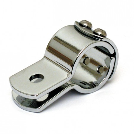 mcs - Collier de cadre - Trou de fixation de 3/8" - Pour tubes de 1.25" de diamètre - Chrome - MCS