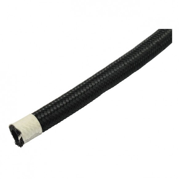 mcs - Durite d'essence - 1/2" de diamètre - 91 cm de long - Universel - Nylon tressé noir - MCS