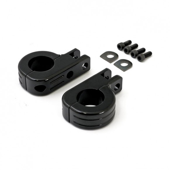mcs - Kit de montage de repose-pieds autoroute - Pour tubes de 1.5" de diamètre - Noir - MCS