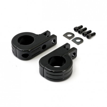 mcs - Kit de montage de repose-pieds autoroute - Pour tubes de 1.5" de diamètre - Noir - MCS