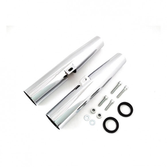 mcs - Caches tubes de fourche - Harley-Davidson Sportster XL de 2004 à 2015 - Chrome - MCS