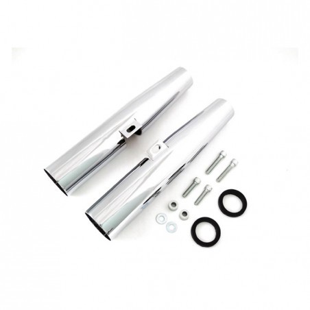 mcs - Caches tubes de fourche - Harley-Davidson Sportster XL de 2004 à 2015 - Chrome - MCS