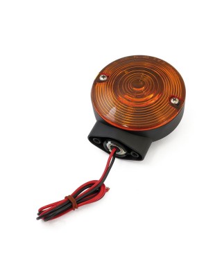 mcs - Clignotant avant - Double filament - Harley-Davidson Touring à partir de 1986 - Noir & Lentille ambre - MCS