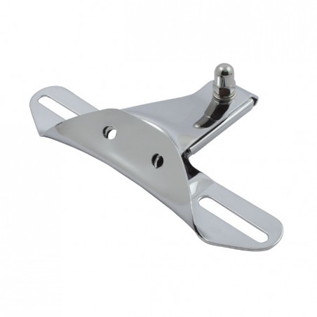 mcs - Support de plaque d'immatriculation - 2 trous - Harley-Davidson de 1955 à 1972 - Chrome - MCS