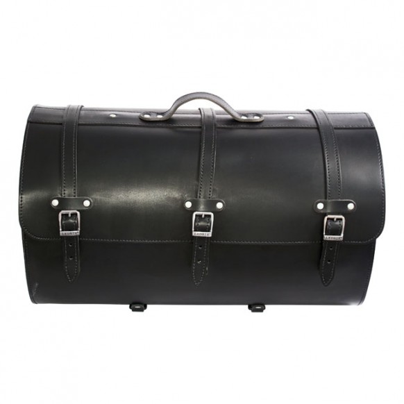 ledrie - Sacoche de porte-bagages - 67L - 58,5 x 35 x 33 cm - Universel - Cuir noir - LEDRIE