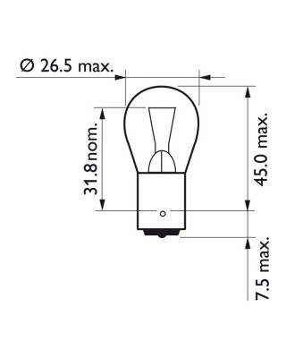 philips - Ampoule P21W - 21 Watt - BA15S - PHILIPS