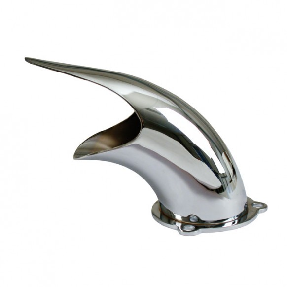 mcs - Cornet Air Scoop - Pour carburateur S&S Super E & G - Chrome - MCS