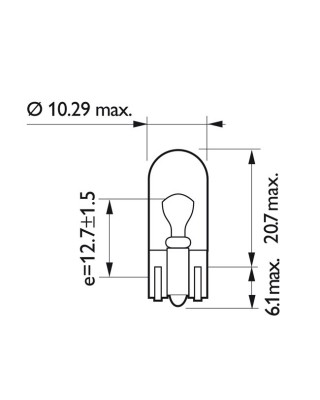 philips - Ampoule WY5W - 5 Watt - W2,1X9,5D - Lentille orange - PHILIPS