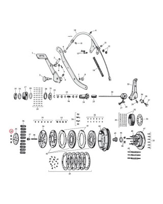 mcs - Kit d'écrous de goujons de noix d'embrayage - Harley-Davidson Big Twin de 1941 à 1985 & 45" SV de 1947 à 1973 - MCS