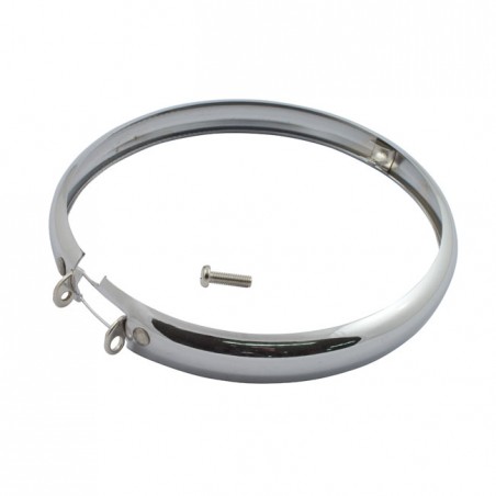 CHROME SPRINGER HEADLIGHT TRIM RING 36-54 H-D with Springer forks & 6 1/2" headlamps