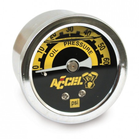 accel - Jauge de pression d'huile - 60 PSI - Chrome - ACCEL