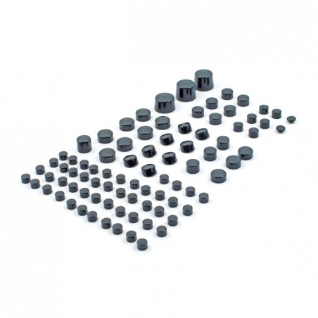 mcs - Kit de caches visserie moteur complet - Harley-Davidson Dyna de 2006 à 2017 - Noir - MCS