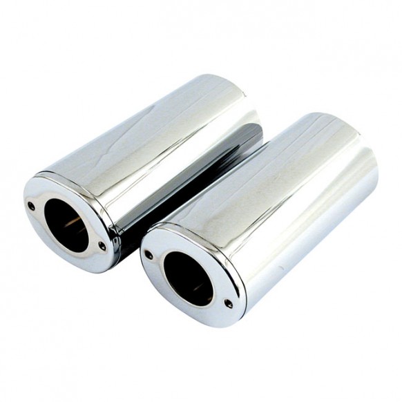 mcs - Caches tubes de fourche - 6.625" de longueur - Harley-Davidson FL & Softail FLST de 1949 à 2017 - Inox - MCS