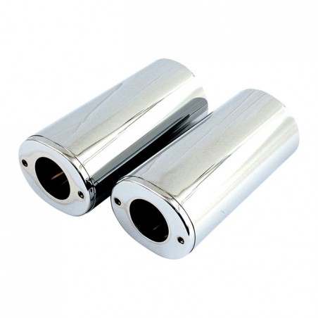 mcs - Caches tubes de fourche - 6.625" de longueur - Harley-Davidson FL & Softail FLST de 1949 à 2017 - Inox - MCS