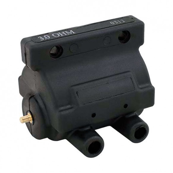 Accel power pulse coil black, 12 V / 3 Ohm 80-84 Shovel B.T. 80-84 XL. With electronic ignition (Dual fire)s