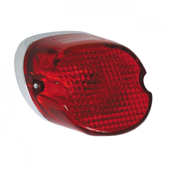 mcs - Feu arrière à LED Laydown - Harley-Davidson de 1978 à 1998 - Rouge - MCS
