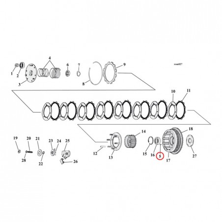 mcs - Rivets d'embrayage - Harley-Davidson Sportster XL de 1971 à 1979 - MCS