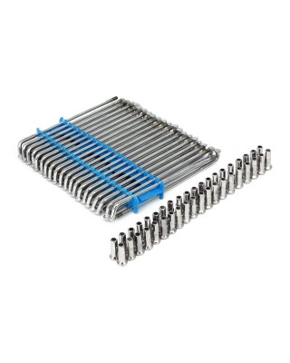 mcs - Kit de 40 rayons - Pour roue de 21" - Harley-Davidson FX de 1971 à 1972 & Sportster XL de 1964 à 1972 - Chrome - MCS