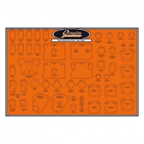 james gasket - Tableau de joints moteur - Harley-Davidson avec moteur Evo de 1984 à 1999 - JAMES