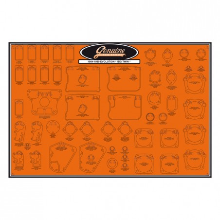 james gasket - Tableau de joints moteur - Harley-Davidson avec moteur Evo de 1984 à 1999 - JAMES