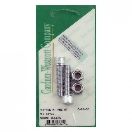 gardner-wescott - Kit de visserie de support & repose-pieds conducteur - Harley-Davidson de 1969 à 2006 - Chrome - GARDNER-WES