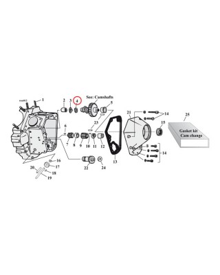 s&s - Rondelles de calage d'arbre à cames - 0.080" - Harley-Davidson Big Twin de 1936 à 1999 - S&S