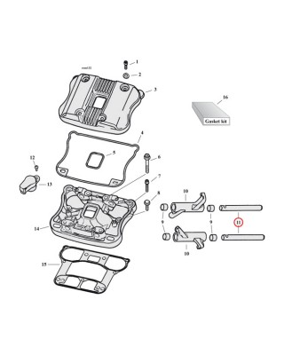 S&S, rocker arm shaft. 84-up (1) 84-99(NU)Evo B.T. 99-17(NU)Twin Cam 86-20 XL 08-12(NU)XR1200 91-10(NU)Buell XB