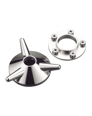 kustom tech - Cache moyeu de roue arrière Spinner - Harley-Davidson jusqu'à de 1999 - Poli - KUSTOM TECH