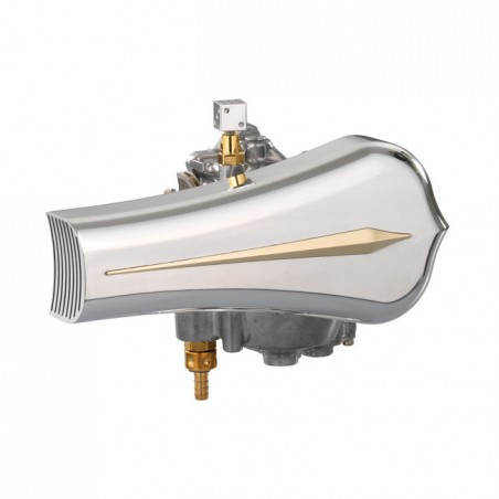 kustom tech - Cache carburateur Nostalgia - Pour carburateur S&S - Poli & laiton - KUSTOM TECH