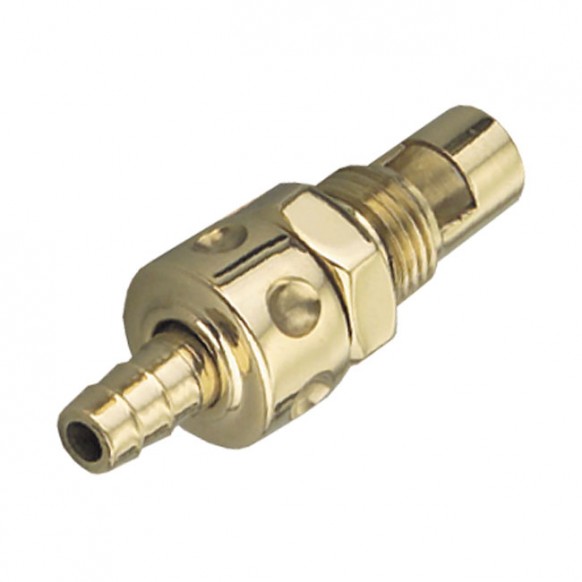 kustom tech - Raccord d'arrivée d'essence In-Line - Pour carburateur S&S Super B - Laiton poli - KUSTOM TECH